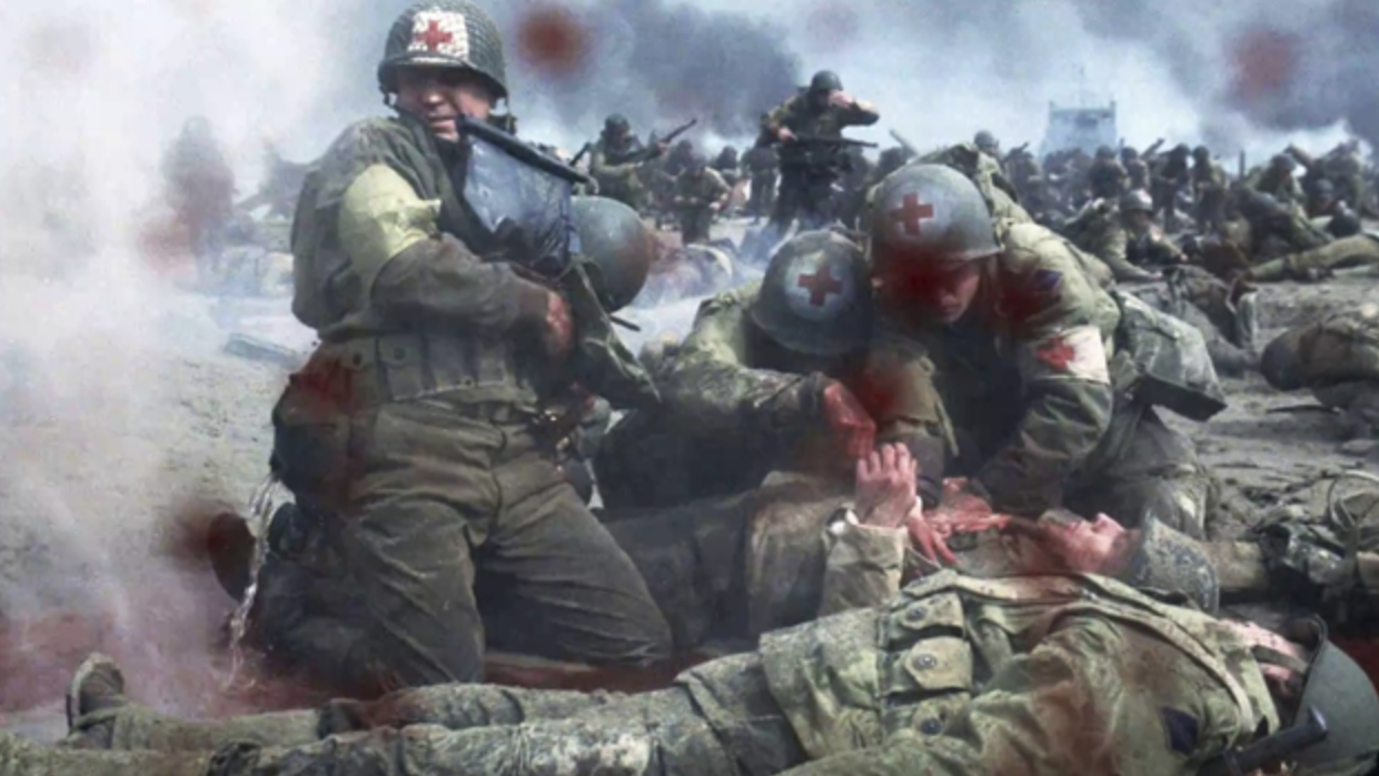 Captain Miller and his squad preparing for their mission